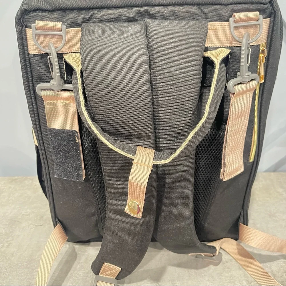 Black and Tan Diaper Bag